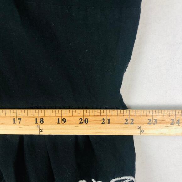 Old Navy Embroidered Flutter-Sleeve Dress XL Black and White Tiered EUC - Picture 12 of 16